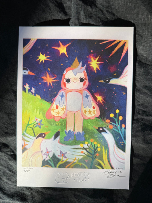 Birdie kid - signed print
