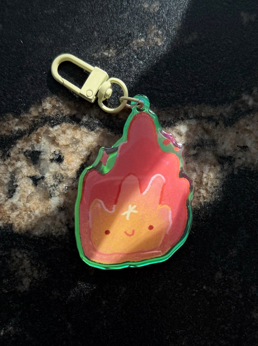 Little fire rainbow keychain