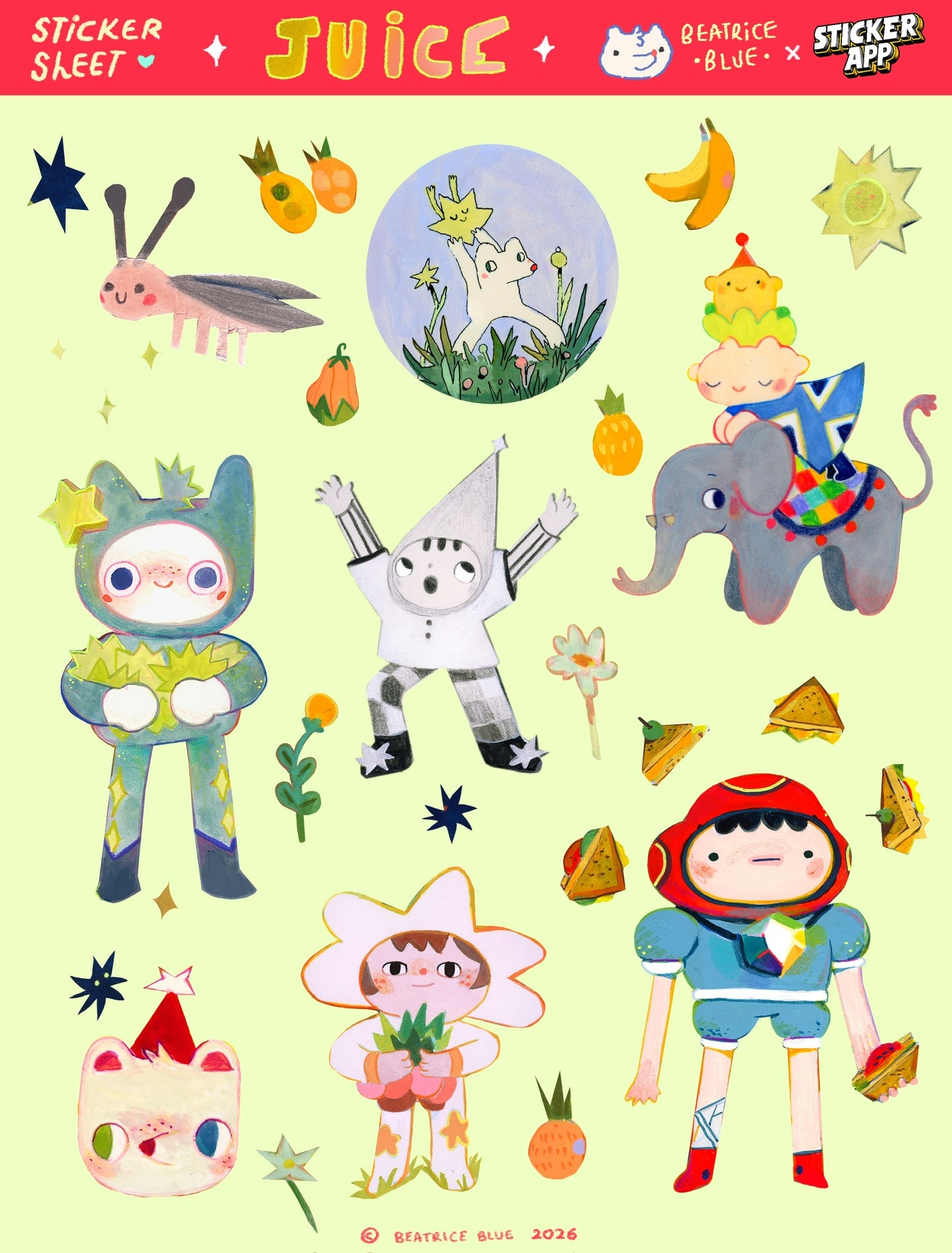 JUICE - Giant Sticker sheet!