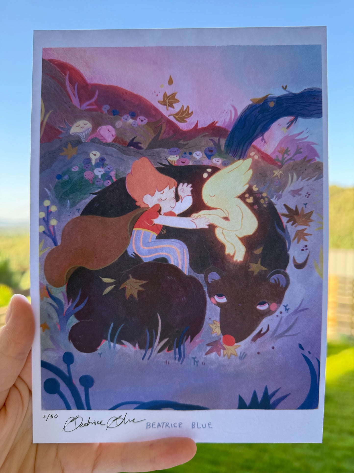 Lucien and Seraphin in autumn, print