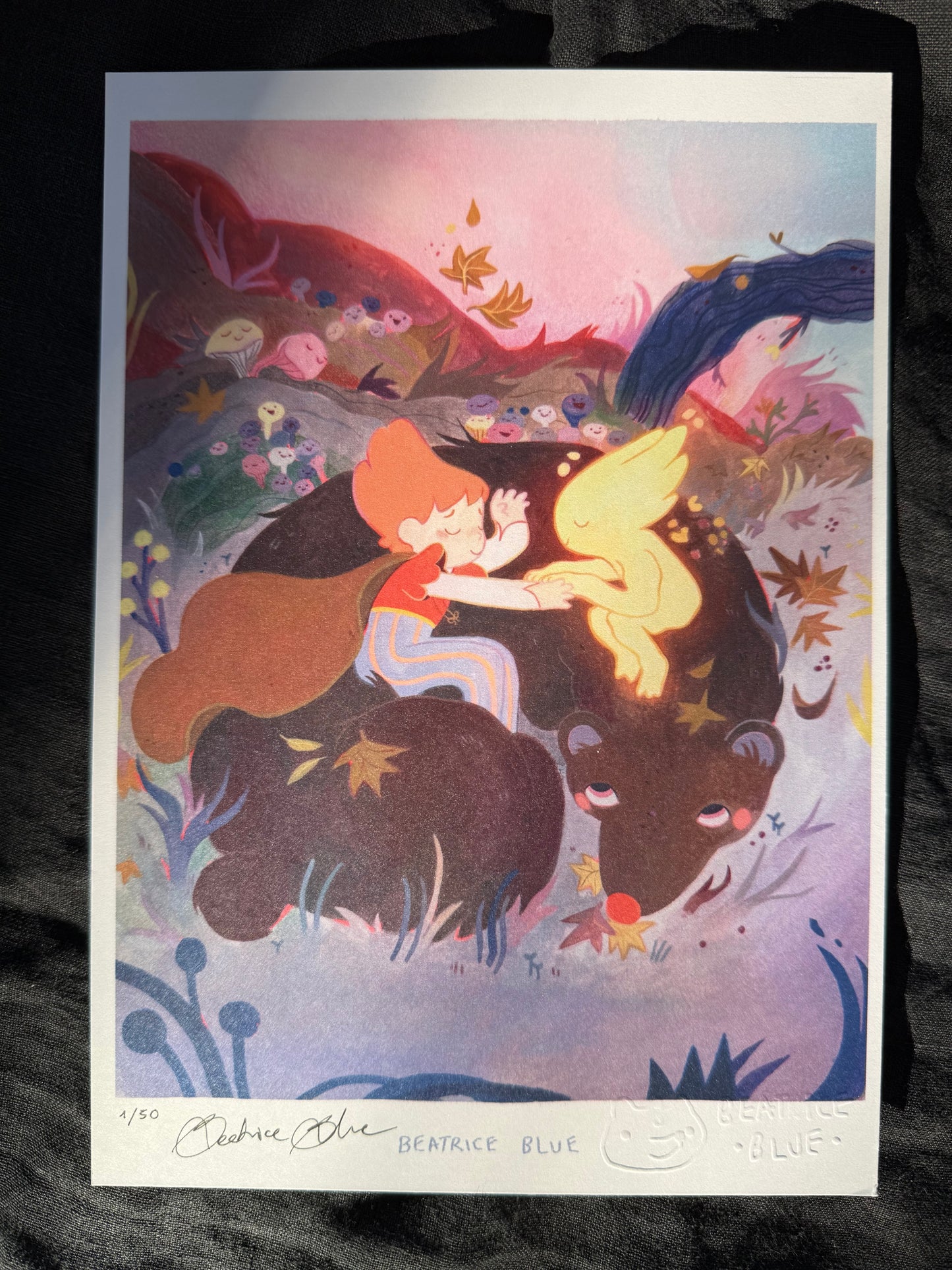 Lucien and Seraphin in autumn, print