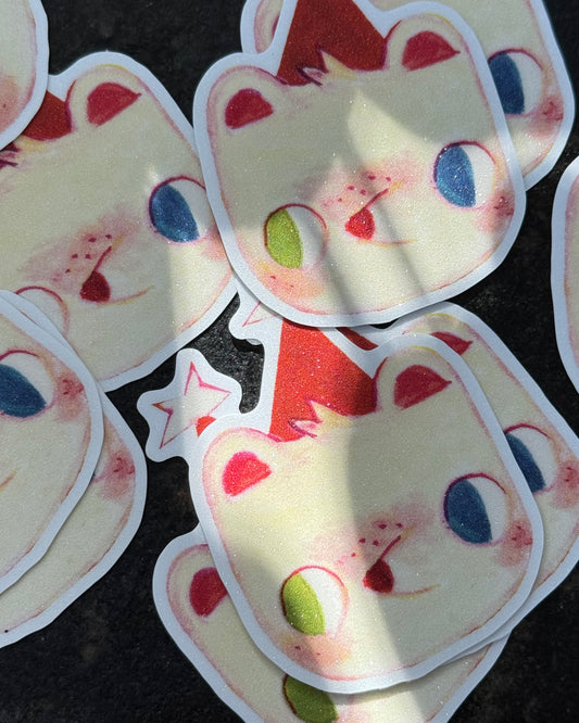 Bear! - glitter sticker