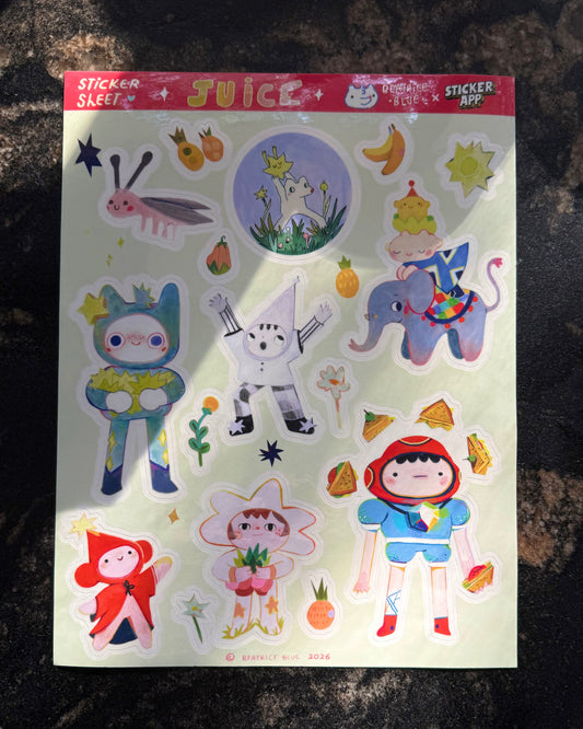 JUICE - Giant Sticker sheet!