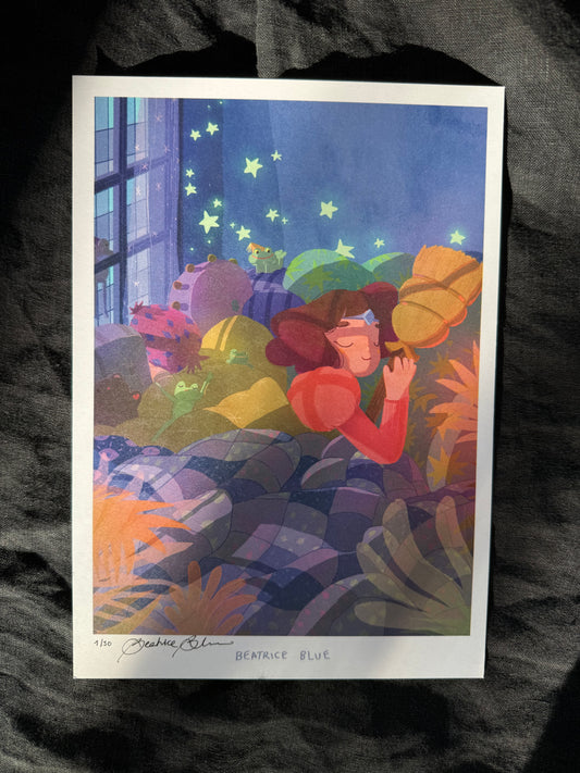 Moira dreaming - signed print