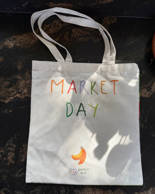 Market day, tote bag