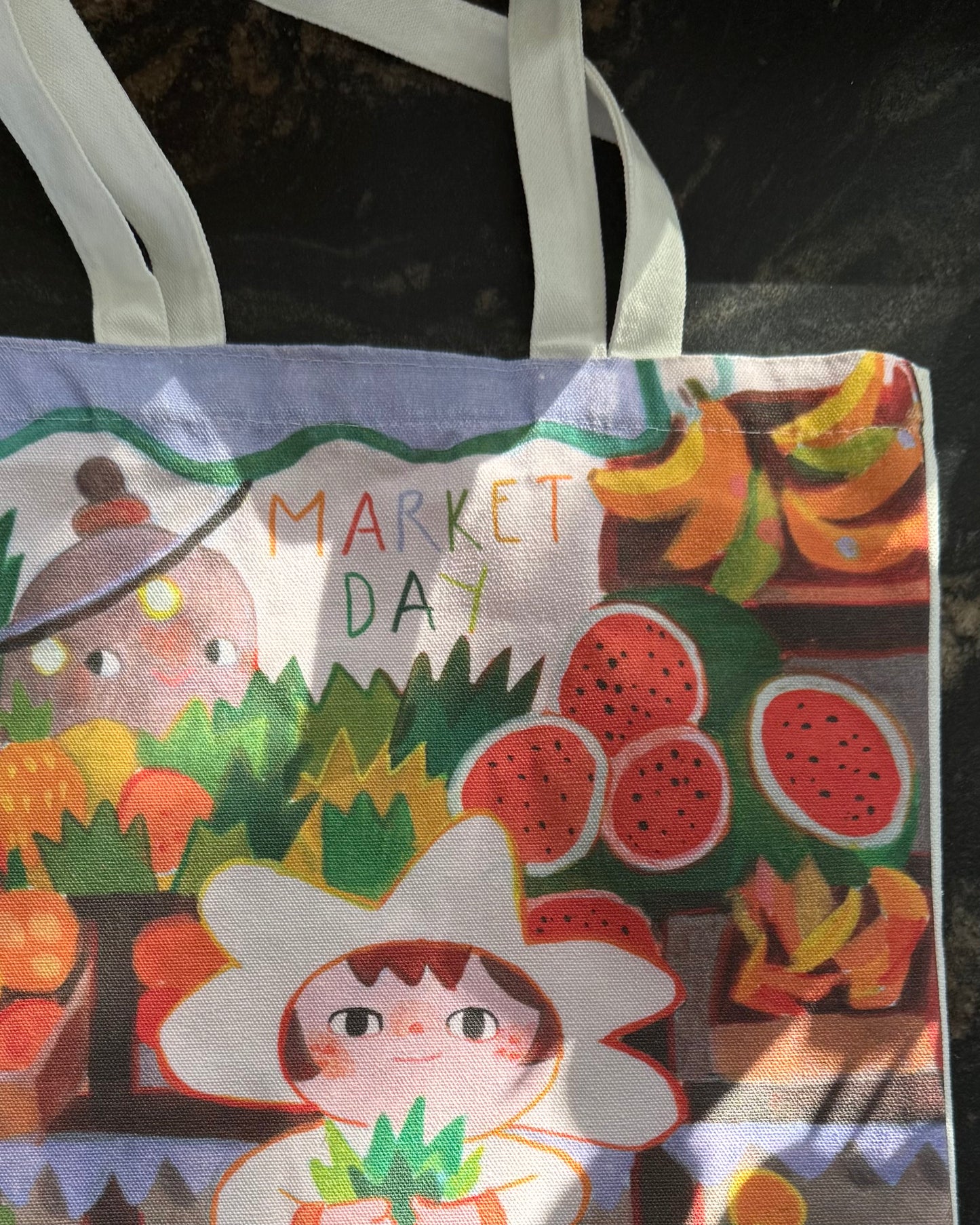 Market day, tote bag